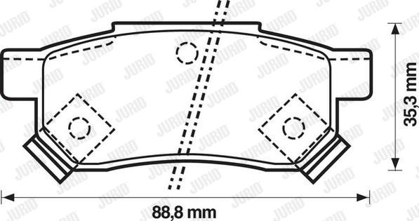 Jurid 571977D - Комплект спирачно феродо, дискови спирачки vvparts.bg