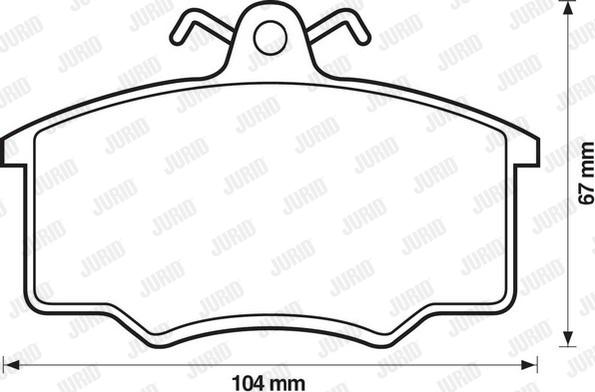 Jurid 571491D - Комплект спирачно феродо, дискови спирачки vvparts.bg