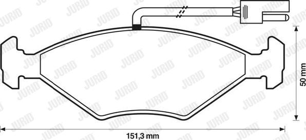 Jurid 571449J - Комплект спирачно феродо, дискови спирачки vvparts.bg