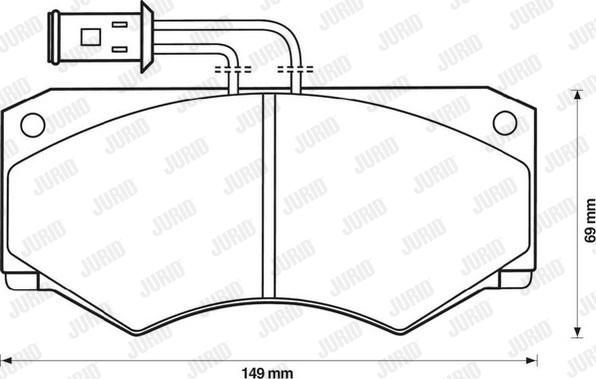 Jurid 571446J - Комплект спирачно феродо, дискови спирачки vvparts.bg