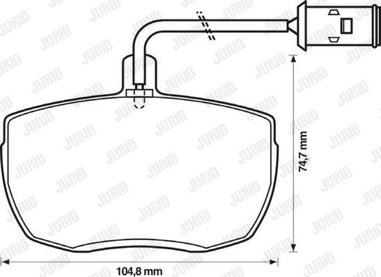 Jurid 571442J - Комплект спирачно феродо, дискови спирачки vvparts.bg