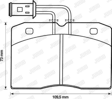 Jurid 571842J - Комплект спирачно феродо, дискови спирачки vvparts.bg