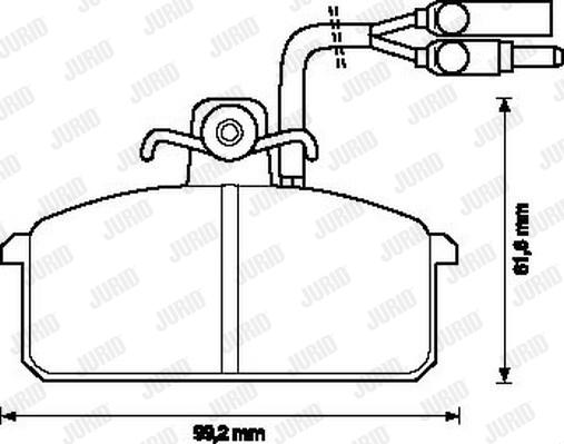 Jurid 571455J - Комплект спирачно феродо, дискови спирачки vvparts.bg