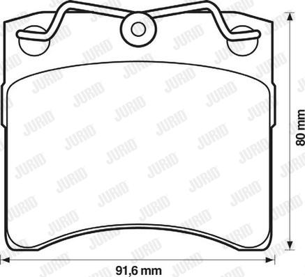 Jurid 571458J - Комплект спирачно феродо, дискови спирачки vvparts.bg