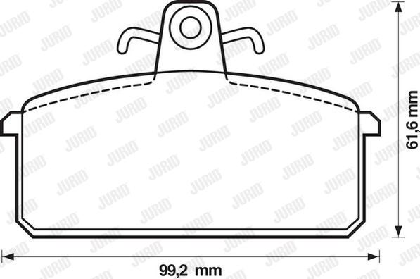 Jurid 571453J - Комплект спирачно феродо, дискови спирачки vvparts.bg