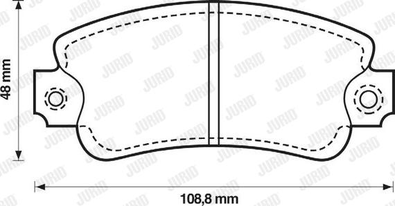 Jurid 571464D - Комплект спирачно феродо, дискови спирачки vvparts.bg