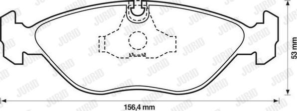 Jurid 571465J - Комплект спирачно феродо, дискови спирачки vvparts.bg