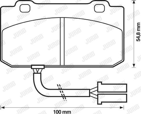 Jurid 571461J - Комплект спирачно феродо, дискови спирачки vvparts.bg