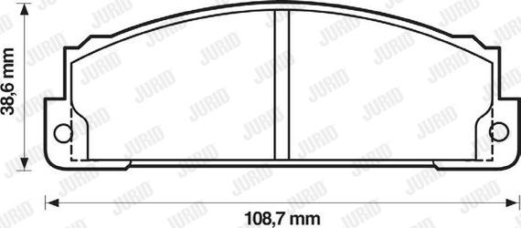 Jurid 571463D - Комплект спирачно феродо, дискови спирачки vvparts.bg