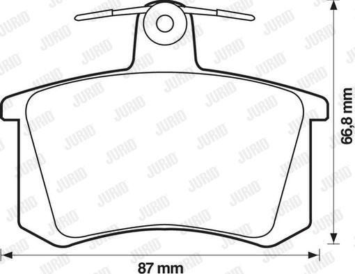 Jurid 571462D - Комплект спирачно феродо, дискови спирачки vvparts.bg