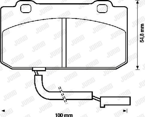 Jurid 571467J - Комплект спирачно феродо, дискови спирачки vvparts.bg