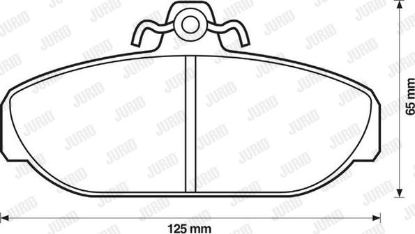 Jurid 571404D - Комплект спирачно феродо, дискови спирачки vvparts.bg