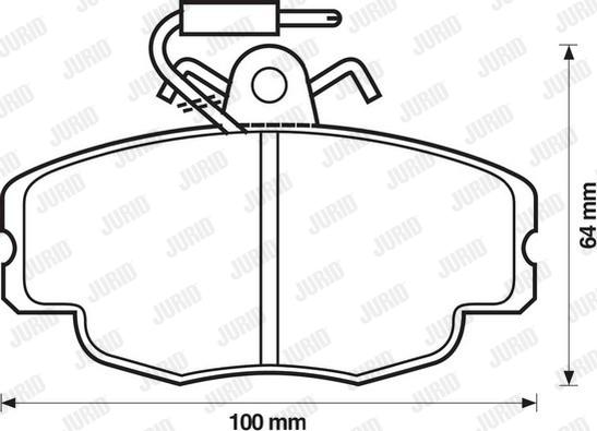 Jurid 571405D - Комплект спирачно феродо, дискови спирачки vvparts.bg