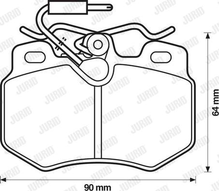 Jurid 571406D - Комплект спирачно феродо, дискови спирачки vvparts.bg