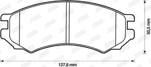 Jurid 571400J - Комплект спирачно феродо, дискови спирачки vvparts.bg