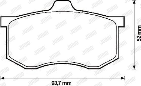 Jurid 571403J - Комплект спирачно феродо, дискови спирачки vvparts.bg