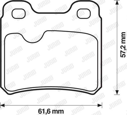 Jurid 571407J - Комплект спирачно феродо, дискови спирачки vvparts.bg