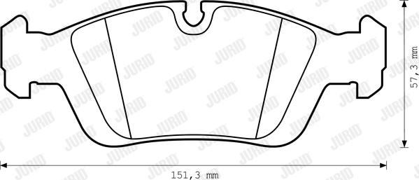 Jurid 571411D - Комплект спирачно феродо, дискови спирачки vvparts.bg