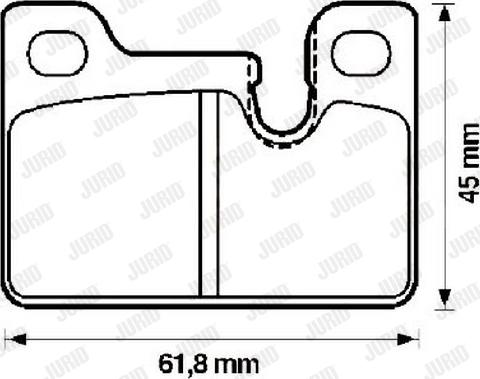 Jurid 571489J - Комплект спирачно феродо, дискови спирачки vvparts.bg