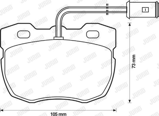 Jurid 571439D - Комплект спирачно феродо, дискови спирачки vvparts.bg