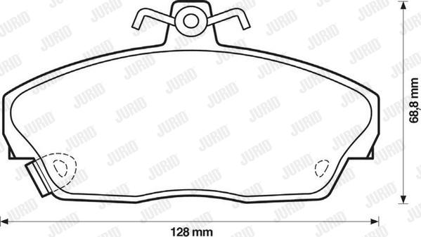 Jurid 571438D - Комплект спирачно феродо, дискови спирачки vvparts.bg