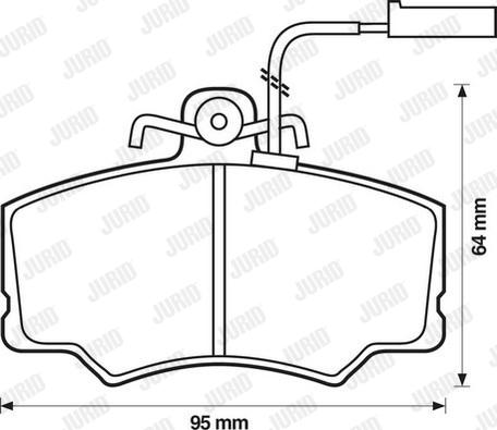 Jurid 571433J - Комплект спирачно феродо, дискови спирачки vvparts.bg