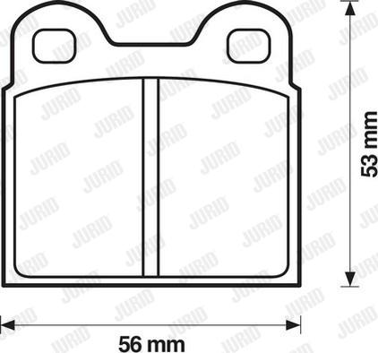 Jurid 571429J - Комплект спирачно феродо, дискови спирачки vvparts.bg