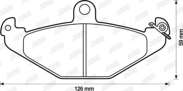 Jurid 571425D - Комплект спирачно феродо, дискови спирачки vvparts.bg