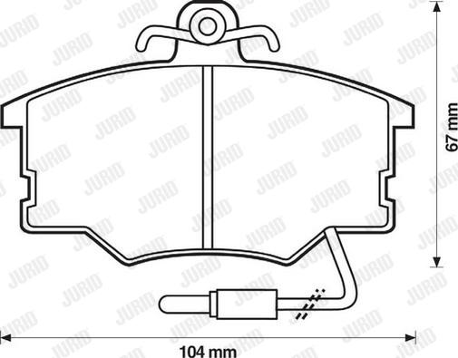 Jurid 571426D - Комплект спирачно феродо, дискови спирачки vvparts.bg