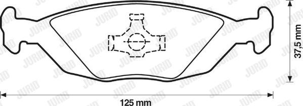 Jurid 571428J - Комплект спирачно феродо, дискови спирачки vvparts.bg