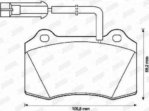 Jurid 571427J - Комплект спирачно феродо, дискови спирачки vvparts.bg