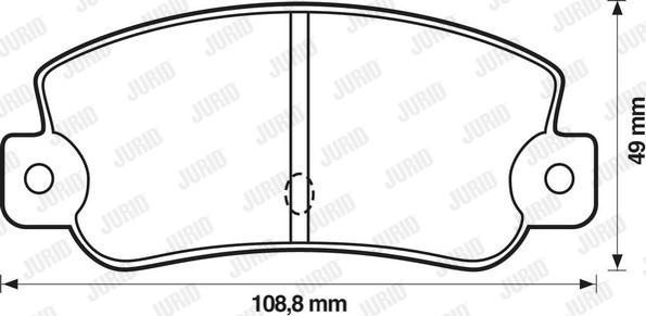 Jurid 571474J - Комплект спирачно феродо, дискови спирачки vvparts.bg