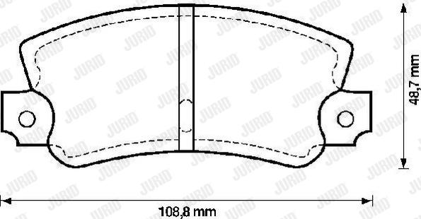 Jurid 571475J - Комплект спирачно феродо, дискови спирачки vvparts.bg