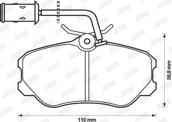 Jurid 571471J - Комплект спирачно феродо, дискови спирачки vvparts.bg