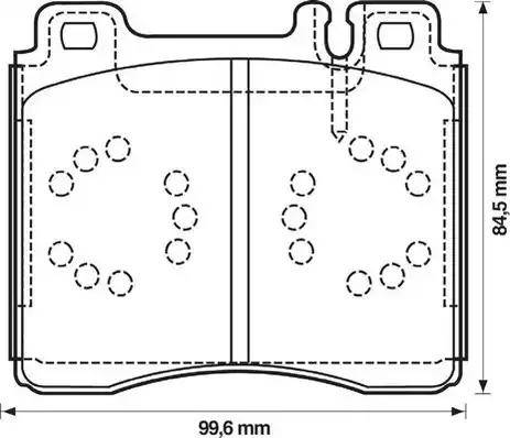 Jurid 571477J-AS - Комплект спирачно феродо, дискови спирачки vvparts.bg