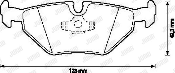 Jurid 571546J - Комплект спирачно феродо, дискови спирачки vvparts.bg