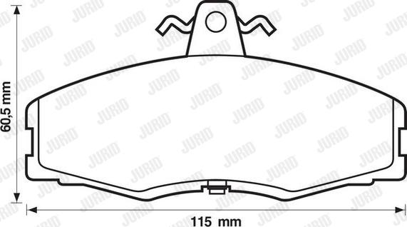 Jurid 571540D - Комплект спирачно феродо, дискови спирачки vvparts.bg