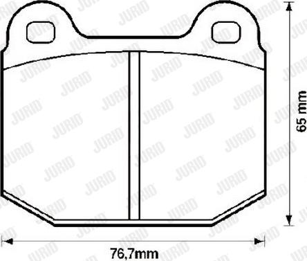 Jurid 571543J - Комплект спирачно феродо, дискови спирачки vvparts.bg