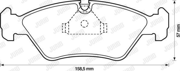 Jurid 571542J - Комплект спирачно феродо, дискови спирачки vvparts.bg