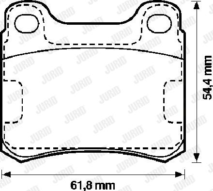 Jurid 571555J - Комплект спирачно феродо, дискови спирачки vvparts.bg