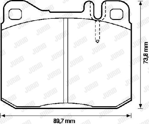 Jurid 571552J - Комплект спирачно феродо, дискови спирачки vvparts.bg