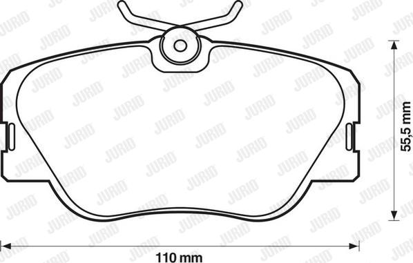 Jurid 571560J - Комплект спирачно феродо, дискови спирачки vvparts.bg