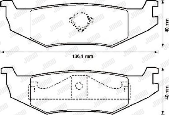 Jurid 571516J - Комплект спирачно феродо, дискови спирачки vvparts.bg