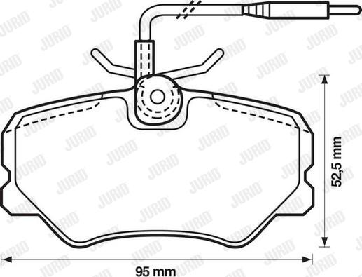 Jurid 571510J - Комплект спирачно феродо, дискови спирачки vvparts.bg