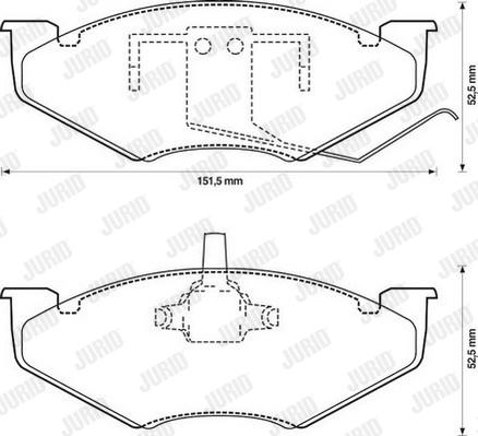 Jurid 571518J - Комплект спирачно феродо, дискови спирачки vvparts.bg