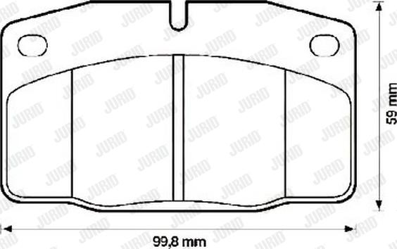 Jurid 571539J - Комплект спирачно феродо, дискови спирачки vvparts.bg