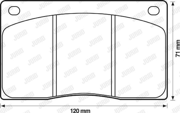 Jurid 571533D - Комплект спирачно феродо, дискови спирачки vvparts.bg