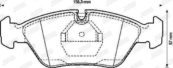 Jurid 571529J - Комплект спирачно феродо, дискови спирачки vvparts.bg