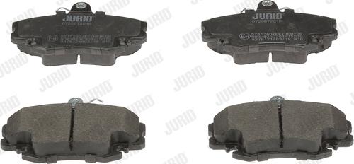Jurid 571526D - Комплект спирачно феродо, дискови спирачки vvparts.bg