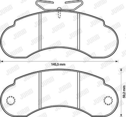 Jurid 571521J - Комплект спирачно феродо, дискови спирачки vvparts.bg